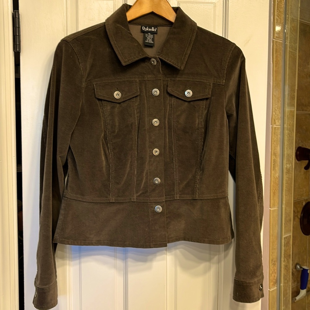 Rafaella Brown Corduroy Jean Jacket - Women's